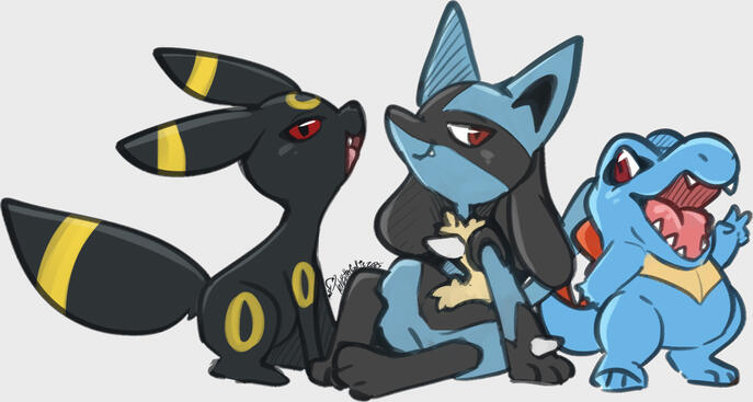 Poke' Trio doodle
